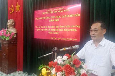 TRƯỜNG TIỂU HỌC GIAO XUÂN – HƯỞNG ỨNG TUẦN LỄ HỌC TẬP SUỐT ĐỜI