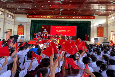 TIỂU HỌC GIAO XUÂN HÂN HOAN ĐÓN  LỄ KHAI GIẢNG NĂM HỌC MỚI 2025-2026